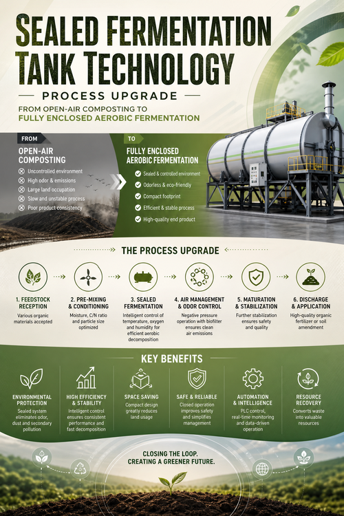 latest company blog about Sealed Fermentation Tank Technology: From Open Composting to Fully Closed Aerobic Fermentation