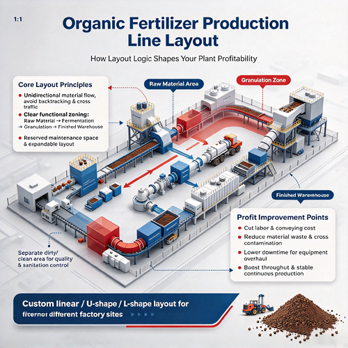 latest company blog about Organic Fertilizer Production Line Layout: How Layout Logic Shapes Your Plant Profitability