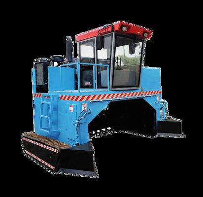 Bom preço Transformador de composto de tipo crawler para mistura e produção eficientes de fertilizantes orgânicos em larga escala on-line