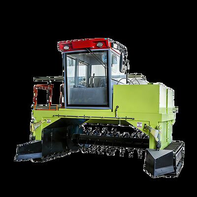 Bon prix Machine d'épandage d'engrais composté automotrice, retourneur de rangées à chenilles pour la production d'engrais organiques en ligne